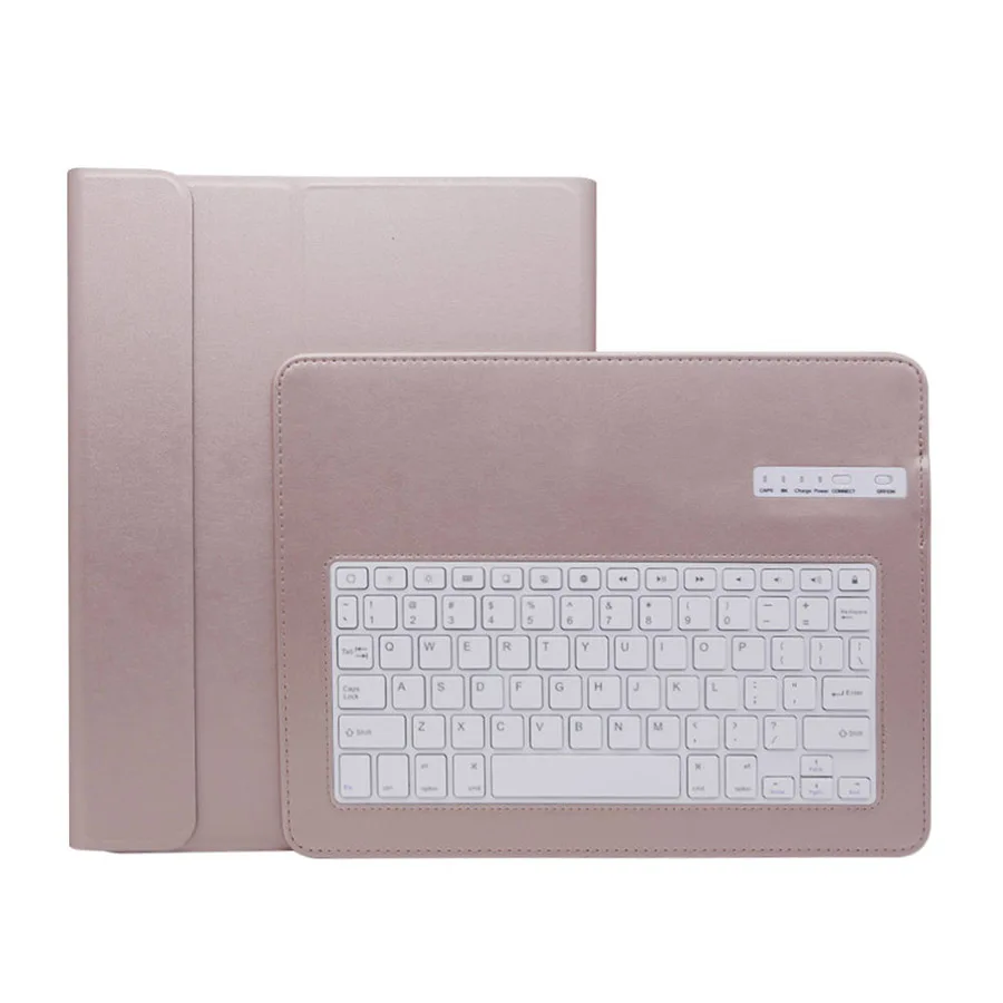 Rose gold Для iPad Pro 12,9 дюйма Bluetooth клавиатура чехол Smart Cover сна/Пробуждение подставка чехол для iPad Pro 12,9 A1876/A2014/A1895/A1983 - Цвет: Rose gold