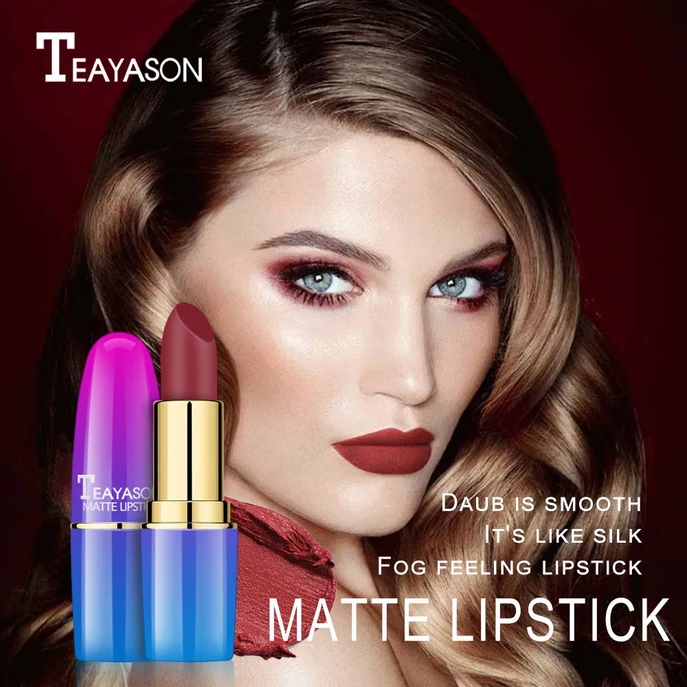 2019 shiny matte lipstick warhead gradient tube gold ball lipstick waterproof pigment nude long-lasting lipstick maquiagem 50*