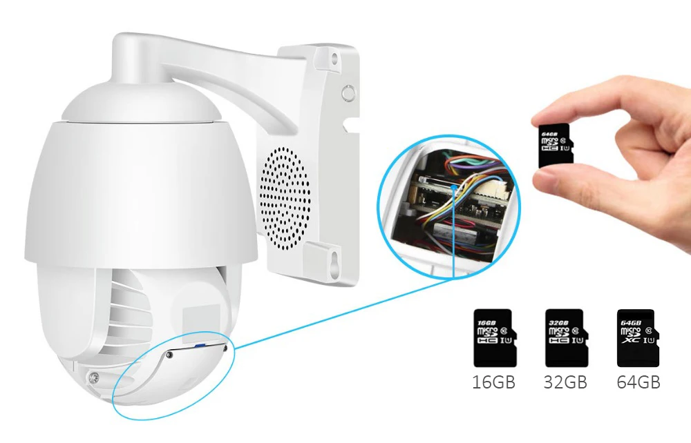 BESDER открытый мини PTZ 5X Оптический зум IP Камера 1080 P Wifi Скорость купол Камера двухстороннее аудио 60 м Ночное видение Беспроводной P2P