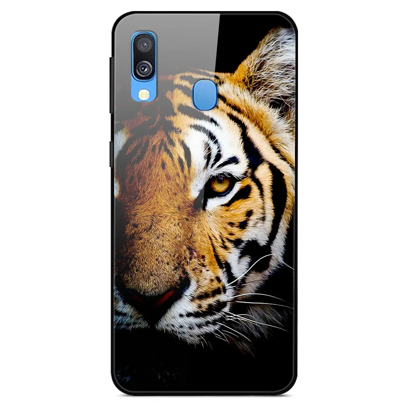 5.9" For Samsung Galaxy A40 Case on A40 Tempered Glass Cover Anime Phone Case For Samsung A40 A 40 A405F SM-A405 F Bumper