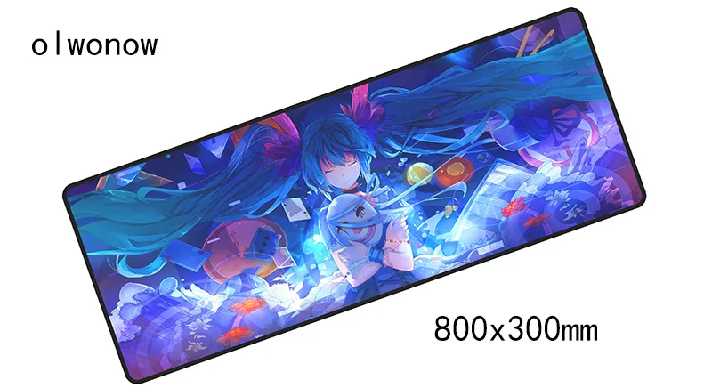 Hatsune Miku коврик для мыши 800x300 мм коврик для мышки компьютерная коврик для мыши Очаровательная игровая padmouse высокое качество геймер для мыши коврики