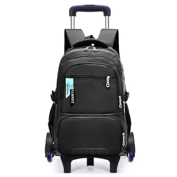 

Children School Bags with 3 Wheels Removable Kids Child Climb Stair Trolley School Bag Boys Girls Rolling Backpack kids Bookbag
