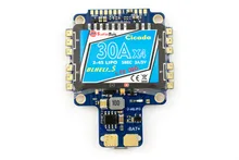HOBBYMATE Cicada AIO F4 Flight Controller W/ 30x4 BLHeli_S DSHOT ESC OSD PDB w/BEC Current Sensor for FPV Racing Drone Quadc asgard v2 omnibus f405 aio flight controller 4pcs blheli s esc on one pcb osd sd card current sensor bec dshot j h 15 firmware
