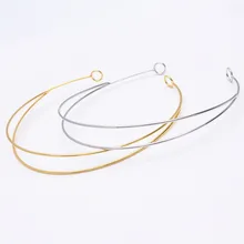 10 шт. модная металлическая Золотая Серебряная родиевая лента для волос модные повязки на голову для волос установка основы для изготовления ювелирных изделий