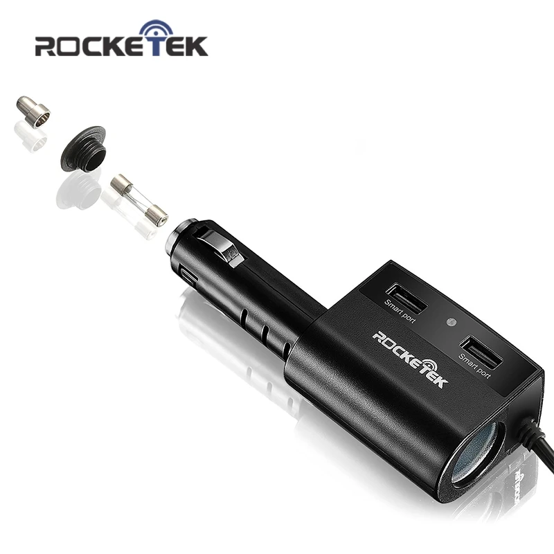 Игровая мышь Rocketek Мульти usb Автомобильное зарядное устройство smart ic 7 USB 11A кабель для быстрой зарядки QC 2,0 телефонный адаптер Аксессуары для samsung htc для автомобиля с двумя портами