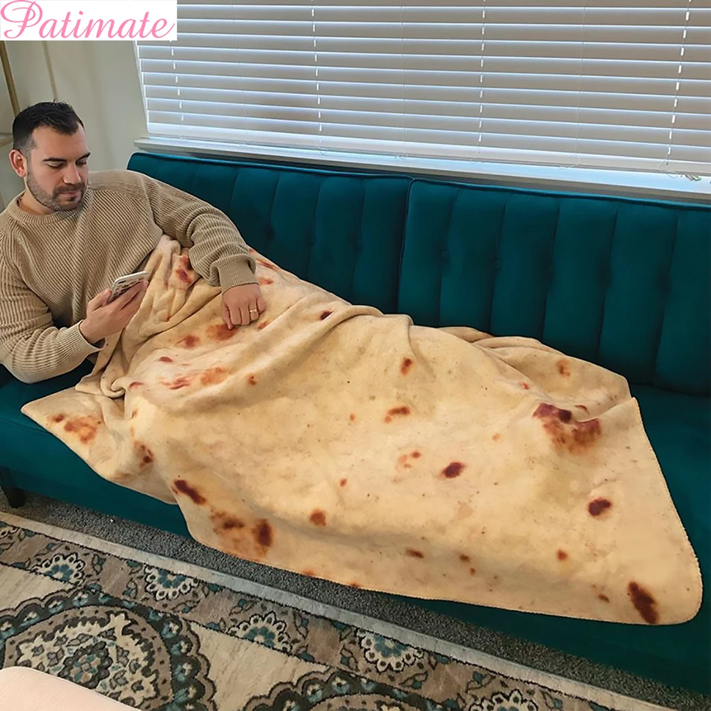 

Comfort Burrito Wrap Blanket Perfectly Round Tortilla Throw Soft Home Textile Mexican Blanket Beach Towel For Home Decoration