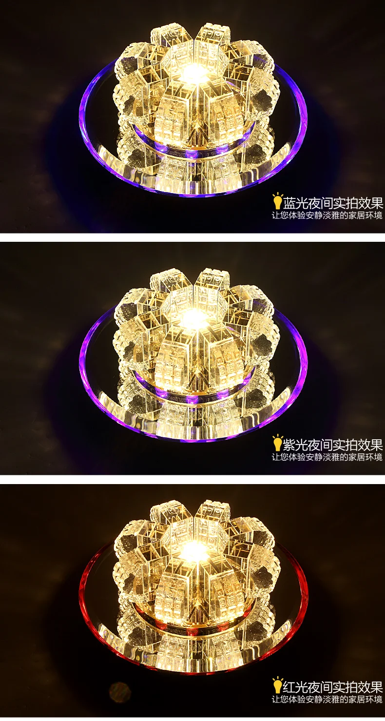 Lâmpada do Teto Luzes de Cristal Buraco Varanda Lâmpada Led Corredor 1 pc 7 High Quality Luzes e Iluminação