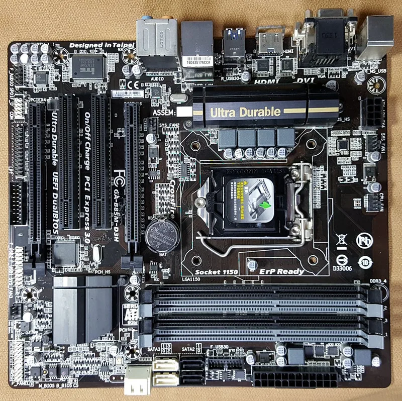 

High Quality Fit For Gigabyte GA-B85M-D3H Motherboard B85M-D3H B85 Socket LGA 1150 DDR3 USB3.0 SATA3.0