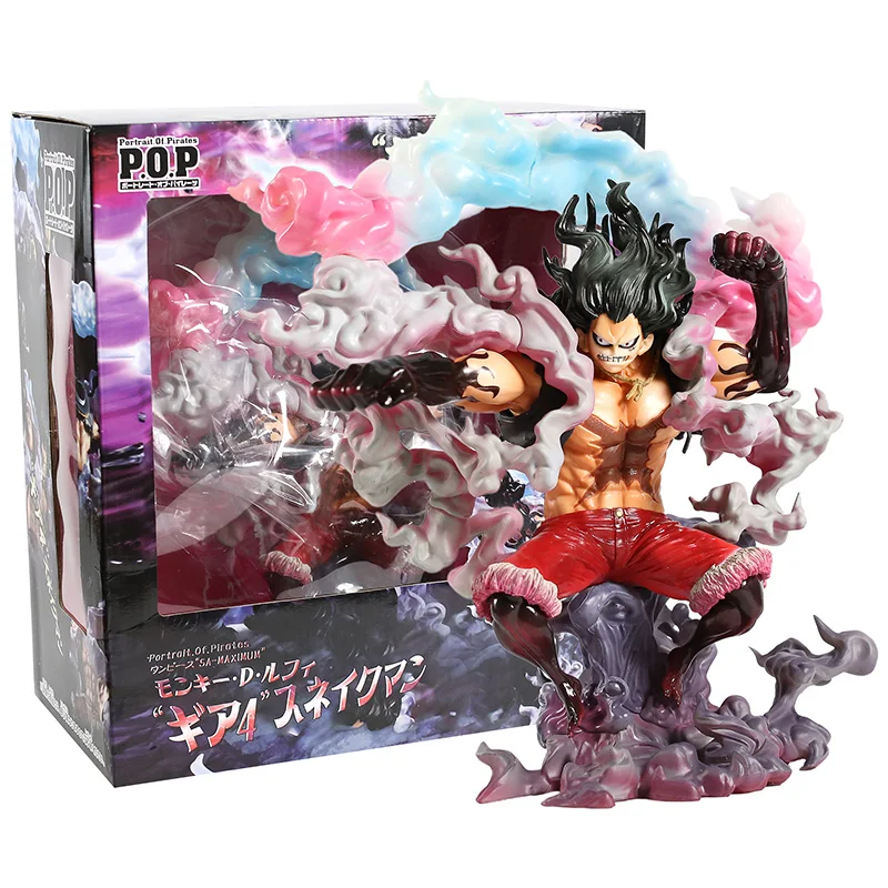 

Anime One Piece P.O.P Monkey D Luffy Gear 4 Snake Man PVC Figure Collectible Model Toy