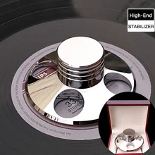 De lujo de Alta calidad de Plata de Vinilo LP Tocadiscos Disco De Metal Estabilizador Record Peso/Pinza Con Paquete de la Caja de Alta Calidad