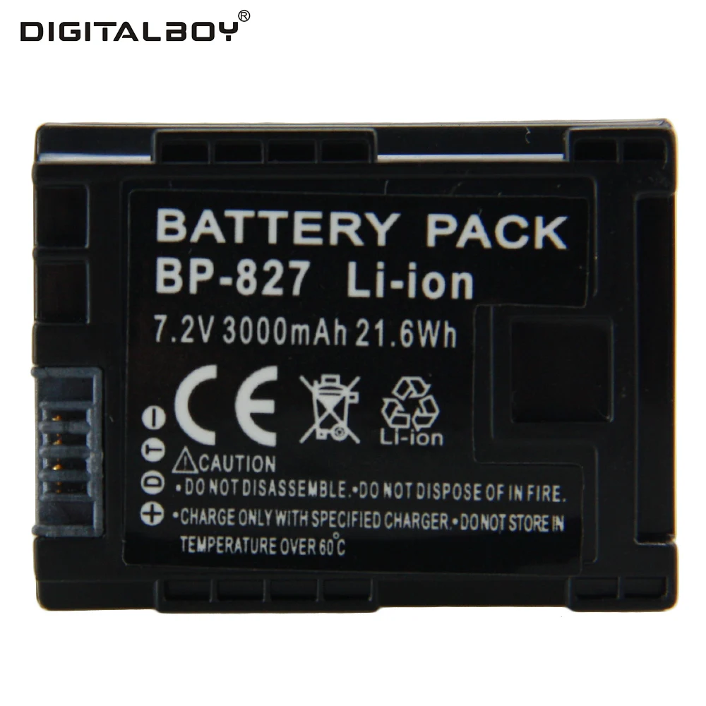 

1pcs Battery BP-827 BP 827 BP827 Rechargeable Camera Battery for Canon HG31 XA10 HF20 HF10 HF100 HF100E HG20 HG21 HF11 HFS100