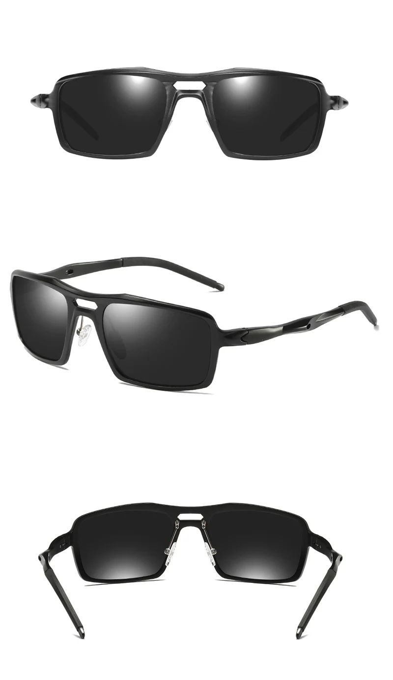 Kachawoo, квадратная оправа, солнцезащитные очки, мужские, поляризационные, высокое качество, зеркальные, солнцезащитные очки для мужчин, алюминий, магний,, мужской подарок