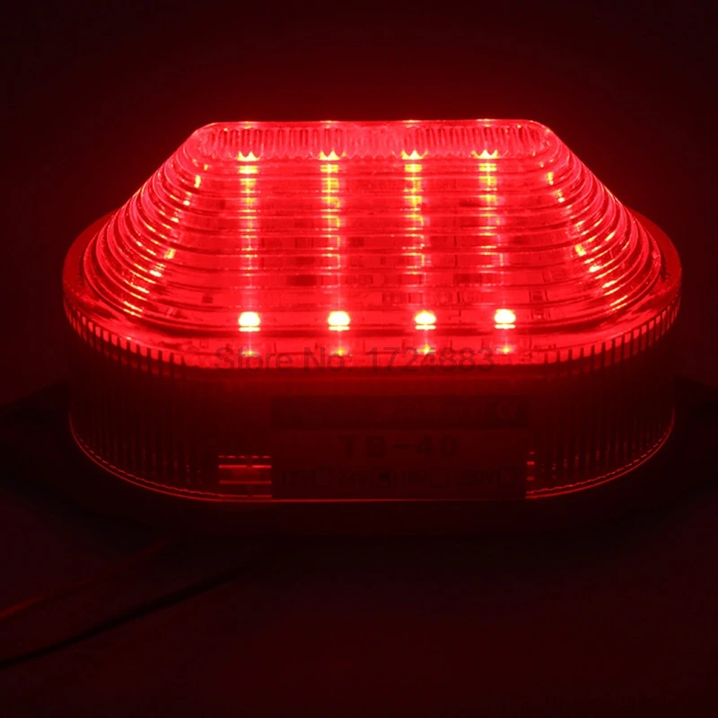 Зуммер стробсигнала Предупреждение светильник TB40 N-3051J 12V 24V 220V Индикатор светильник Светодиодный лампа Малый мигающий светильник охранной сигнализации IP44
