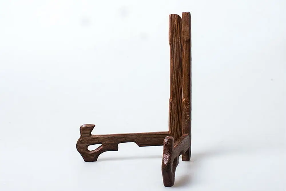 Подставка из натурального дерева венге для чайного торта полиуретана тарелка