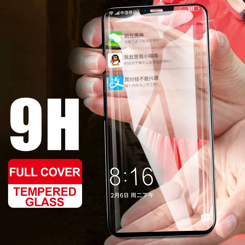 Cold Carving Protect Full Cover Tempered Glass Film For Oneplus 6 9H