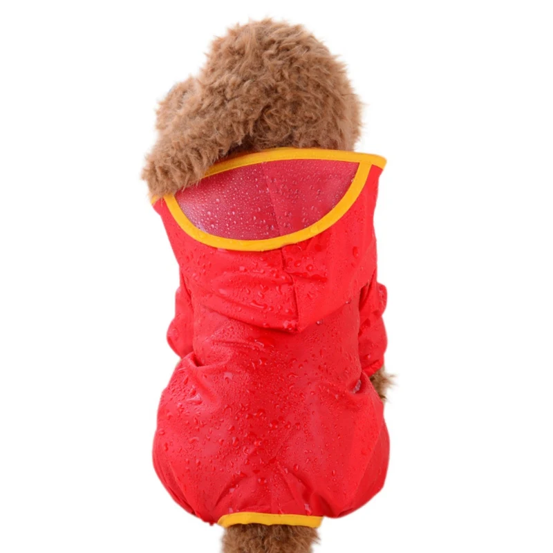 Питомцы собачьи плащи водонепроницаемая одежда для маленькие собачки Чихуахуа Одежда для французских бульдогов плащ пончо для щенков дождевые куртки плюшевый плащ - Цвет: R