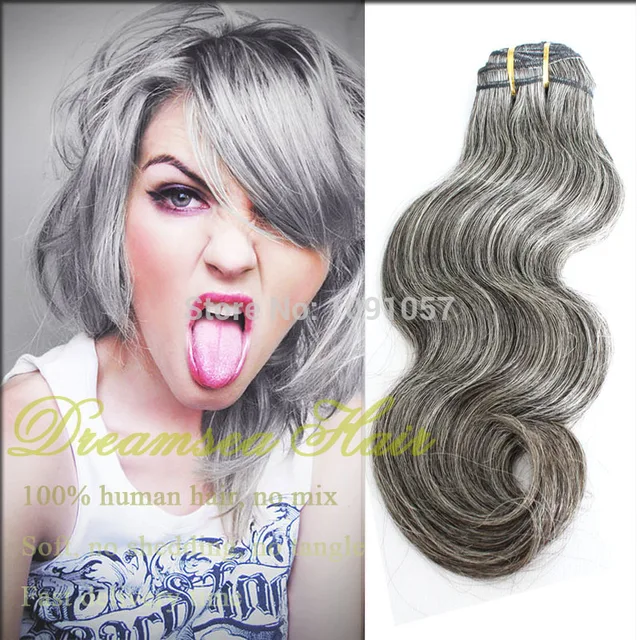 Whole Brazilian Human Gray Hair Weave For White Women 3pcs Lot Whole Brazilian Human Gray Hair Weave For White Women 3pcs Lot Free Shipping Body Wave Virgin