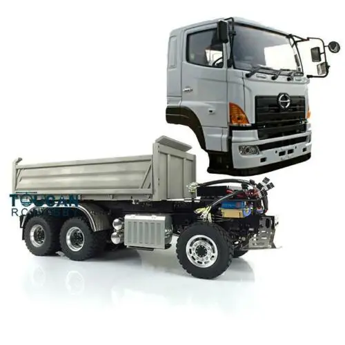 

LESU 1/14 RC HN 6x6 3Axles Hydraulic Dumper Truck DIY Tmy Model Motor Radio THZH0204