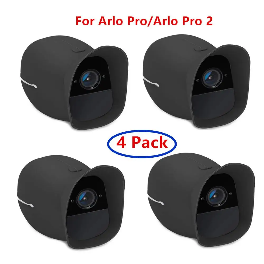 

4 Pack Cover Skins for Arlo Pro and Arlo Pro 2 Wireless Smart Security Camera,Water and UV Resistant,Perfect Fitting(Black_