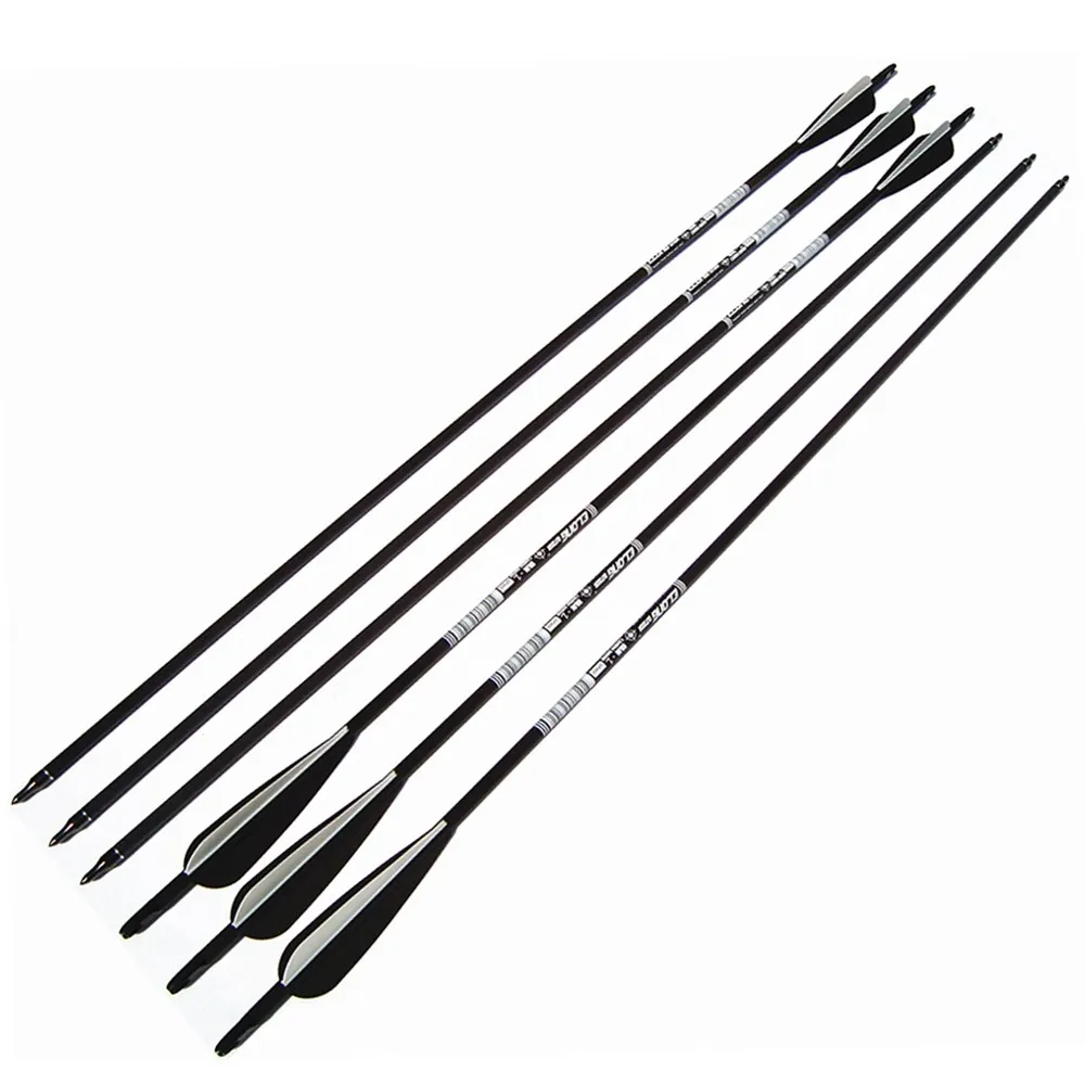 

Carbon Arrows Archery Arrow For Shooting and Hunting Bow 4 Inch TPU Feather 30 / 31 Inch Shaft SPINE 340/400/500/600 6PK