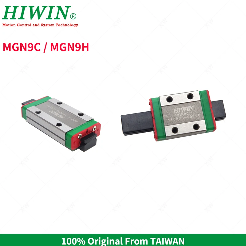 

Free Shipping HIWIN MG Series Mini MGN9C Standard Block MGN9H Long Block 9mm Carriages for Hiwin MGNR9C Linear Guideway Rail