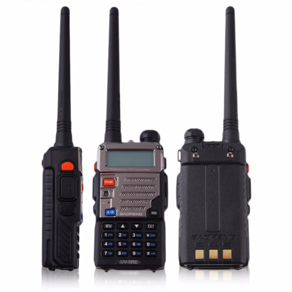

Newest BF-UV-5RE LCD Display Walkie Talkie 5W 128CH FM VOX DTMF Battery Saver Two-Way Radio US Adapter & EU Plug with Antenna