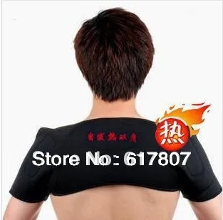 Hot Free Shipping 1Piece Far infrared spontaneous heat shoulder belt Tourmaline self heating shoulder pad support
