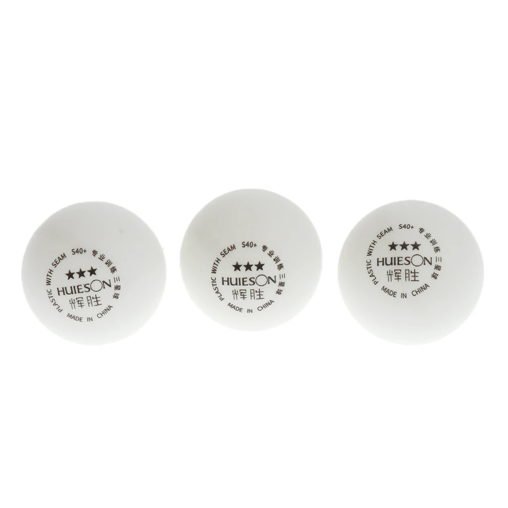 Perfeclan 3 шт 3-Star 40 + мм белые мячи для настольного тенниса, расширенный тренировочный мячик для пинг-понга