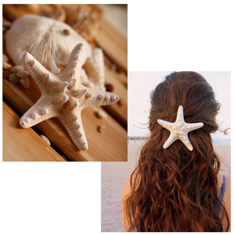 Элегантные зажимы для волос в форме морской звезды пляжные ручной работы DIY Морская звезда шпилька фестиваль свадебные головные уборы летние пляжные аксессуары для волос