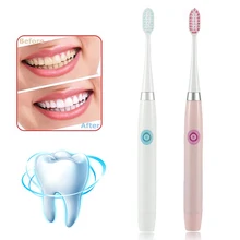Для взрослых детей Водонепроницаемая зубная щетка с 3 сменные насадки для щёток питание ультразвуковая зубная щетка Глубокая Очистка зубов очистка полости рта