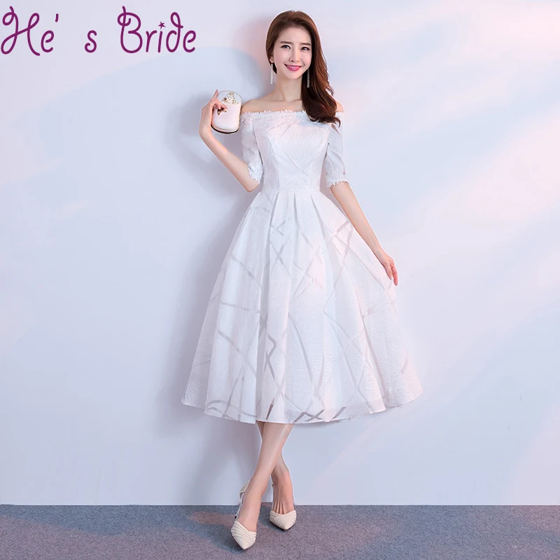 elegant white dresses with sleeves