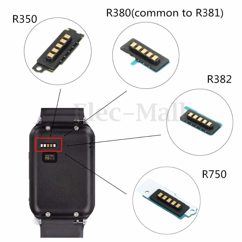 

1PC Four Different model For Samsung Gear2 V700 Original Charging Charger Connector R350 R380 R381 R750 R382 Free shipping
