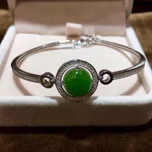 Подвескаиз натурального камня Ю браслеты, S925 серебряный браслет с мозаикой, с отверстием для live2177