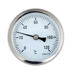 63 мм Циферблат горизонтальный термометр алюминиевый измеритель температуры водостойкий 0-120градусов алюминиевый трубный термометр