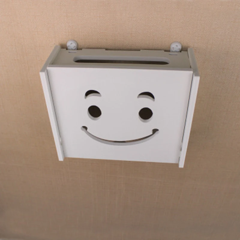 

White Wifi Router Storage Box Plastic Shelf Wall Mounted Bracket Cable Organizer
