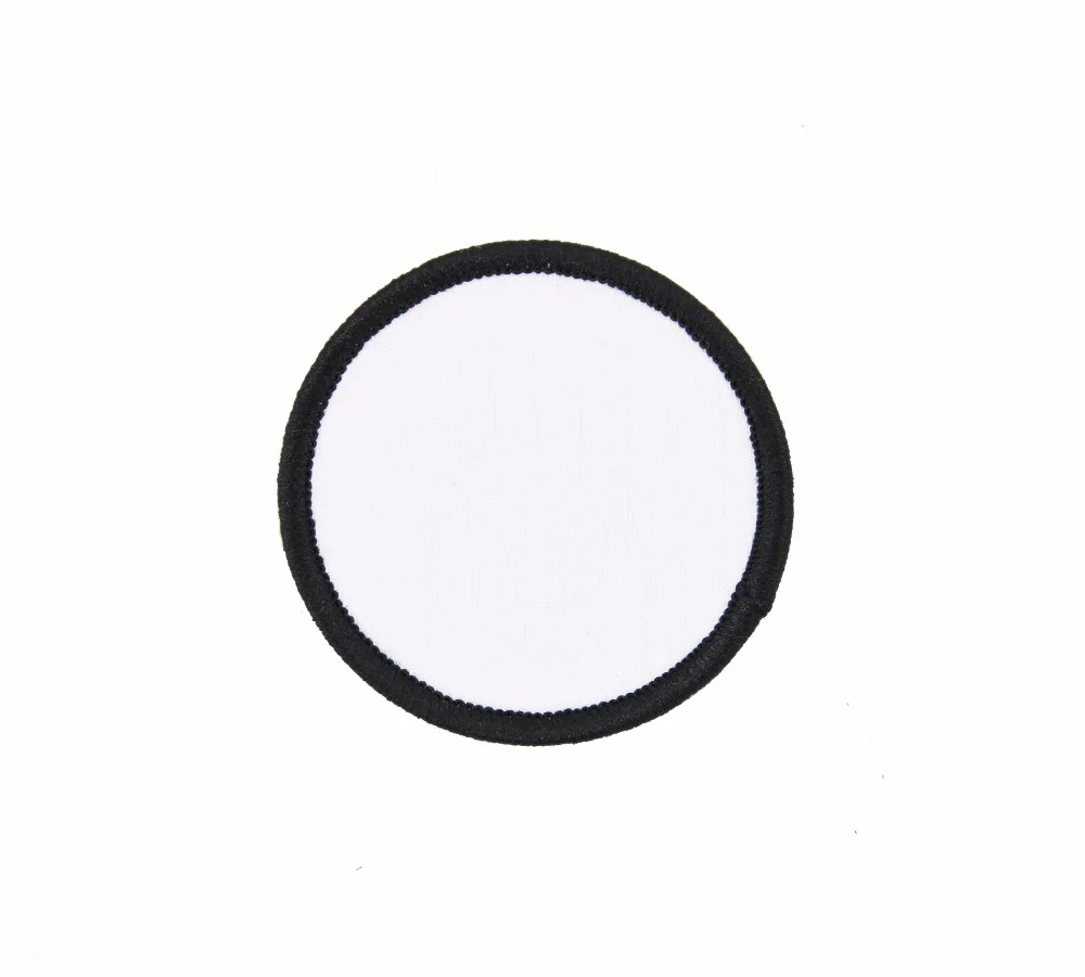 

50pcs Sublimation heat transfer for trendy elements simple and personalized in high quality signature style Fabric Badge Round
