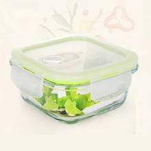 Moderne platz Borosilikatglas Lebensmittelbehälter Brotdose Bento lunch box obst gemüse speisen Mikrowellen frischen erhaltung