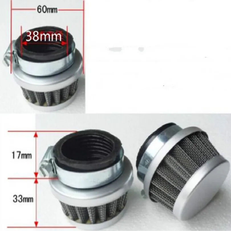 

free shipping universal motorcycle air filter motorcycle waterproof Modified mushroom head large flow for Inside diameter 38mm