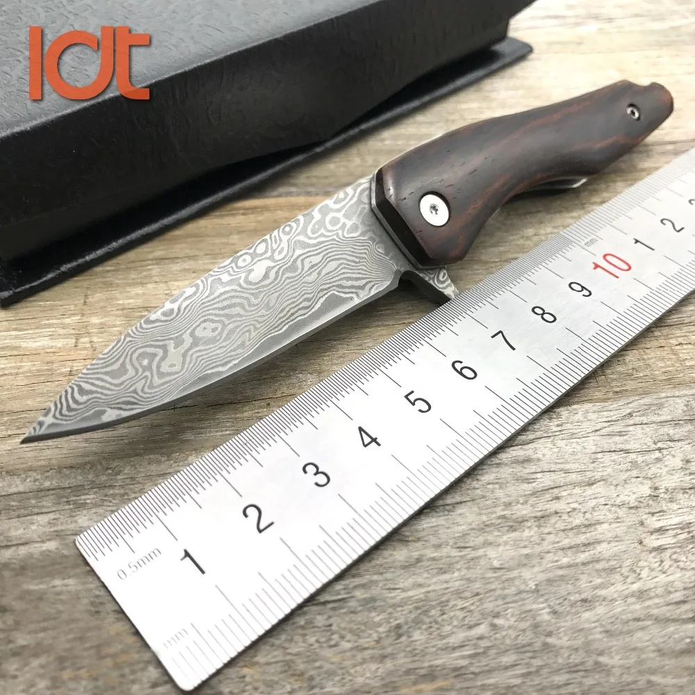 

LDT KW11 Folding Knife D2 Blade Sandal Wood Handle Tactical Knife Camping Survival Outdoor Pocket Knives EDC Tools