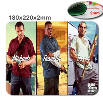 

V Michael, Franlin, Trevor Picture Anti-Slip Laptop Rubber Mice Pad Mat Mousepad 220X180X2mm Non-slip and Durable Mouse Pad