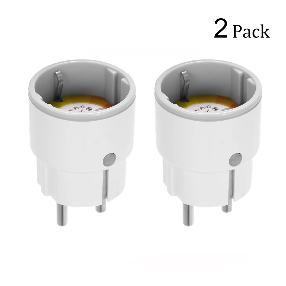 White 2pack Умная розетка с Wi-Fi, штепсельная вилка европейского стандарта, 3680 Вт, 16А, мощность, мониторинг энергии, розетка, таймер, голосовое управление, работа с Alexa Google Smart life - Цвет: White 2pack