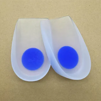 부드러운 실리콘 젤 안창 발 쿠션 발 마사지 케어, 하프 힐 깔창 신발 패드 높이 증가 1 쌍
