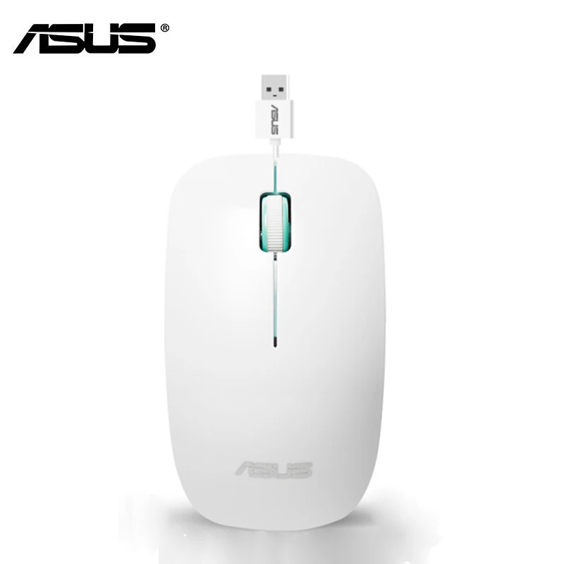 Проводная мышь Asus UT220 pro, проводная USB мышь для ноутбука, настольного компьютера, мыши для дома и офиса, оптическая мышь - Цвет: White green