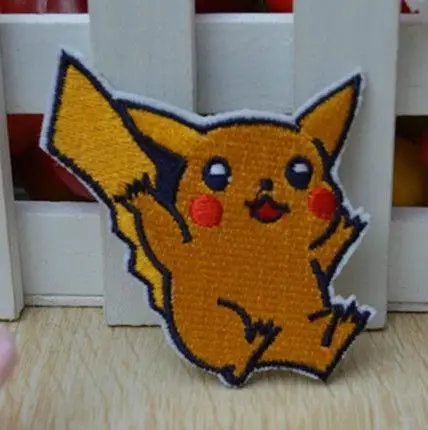 

PIKACHU POKEMON EMBROIDERED BADGE LOGO IRON ON PATCH Wholesale Free Shipping