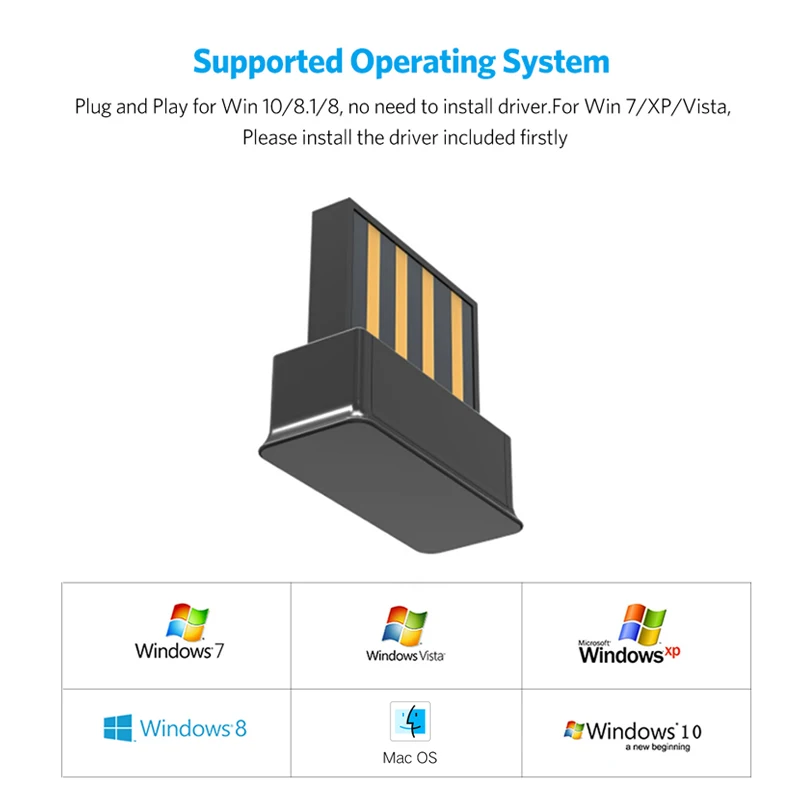 Bluetooth адаптер мини Bluetooth 4,0 приемник Bluetooth Dongles Поддержка Winows Linux Vista Mac OS для ноутбука планшета компьютера