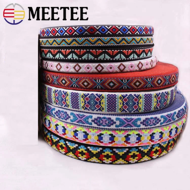 10 ярдов Meetee 1 2 4 8 см жаккардовая плетеная лента тесьма кружево отделка шитье