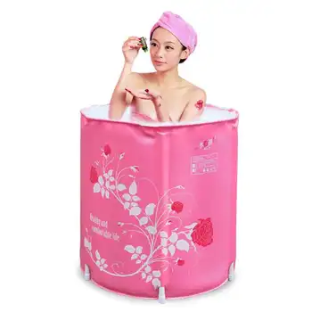 

Water Beauty New Bath Barrel Inflatable Bath Barrel Thick Plastic Folding Bath Barrel Baby Baby Bath Barrel
