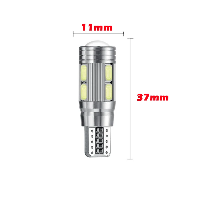 2 шт. T10 автомобильный светильник лампочка 5630 10 SMD W5W авто светодиодные лампы 12V автомобилей, парковка хвост Магистральные лицензии светильник-излучающая Диодная лампочка