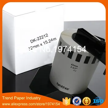 

2 Rolls Brother Generic DK-22212 Film Continuous DK-2212 Label P-touch QL-700 Compatible 62mm*15.24M Sticker