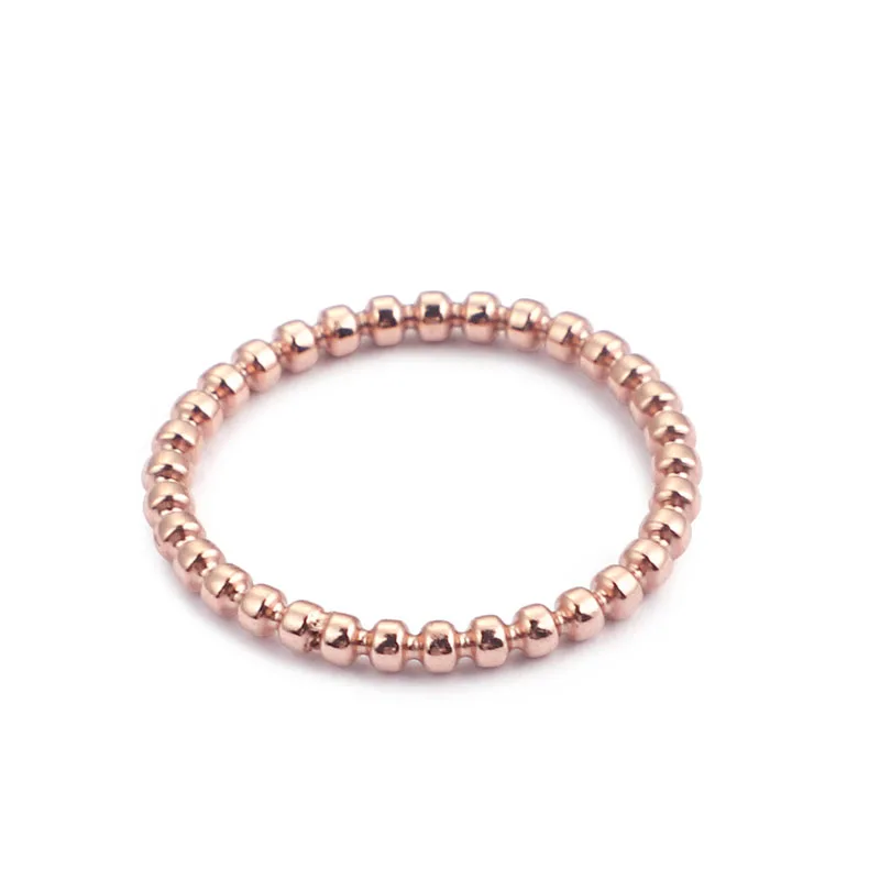 Rose gold Бусы воды кольцо пульсации простой тонкий хвост кольцо для женщин золото/серебро/розовое золото цвет нержавеющая сталь ювелирные изделия - Цвет основного камня: Rose gold